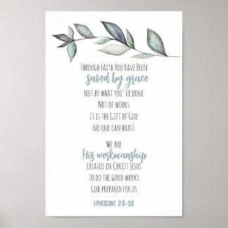 Eukalyptus Blätter Bible Verse Scripting Mauer Poster