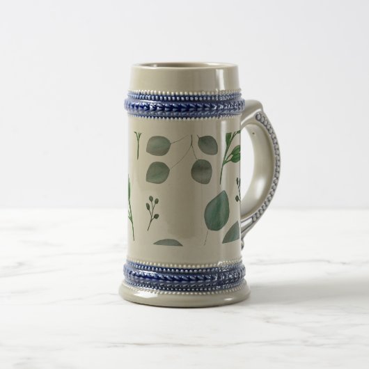 Eukalyptus-Blätter Bierglas (VorderseiteRechts)