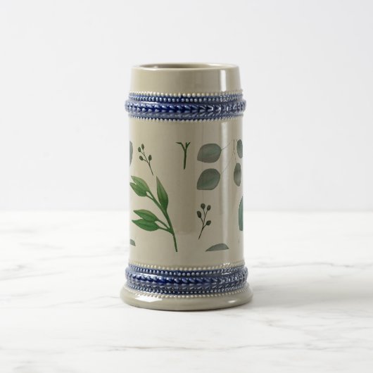 Eukalyptus-Blätter Bierglas (Mittel)