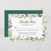 Eukalyptus-Blätter Border Botanical Foliage UAWG RSVP Karte (Vorne/Hinten)