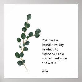 Eukalyptus-Blätter Boss Lady Motivierend Quote Pos Poster