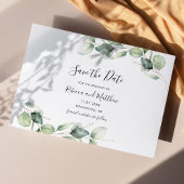 Eukalyptus-Blätter Botanische Hochzeit Save The Date