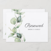 Eukalyptus-Blätter Botanische Hochzeitsskripte (Vorne/Hinten)