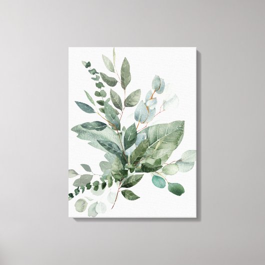 Eukalyptus Blätter Bouquet Leinwanddruck (Vorderseite)