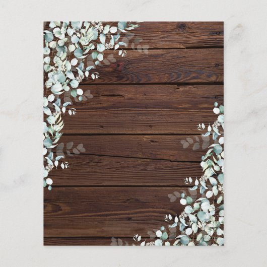 Eukalyptus-Blätter & Brautdusche (Rückseite)