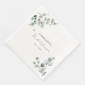 Eukalyptus-Blätter-Brautparty Serviette (Ecke)
