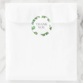 Eukalyptus-Blätter Brautparty Vielen Dank Runder Aufkleber (Tasche)
