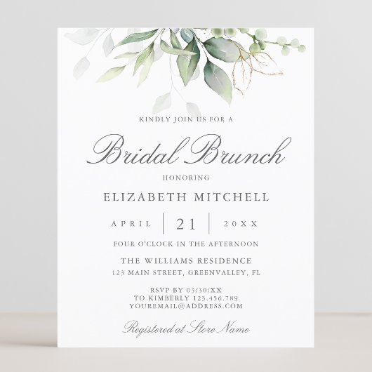 Eukalyptus-Blätter Bridal Brunch