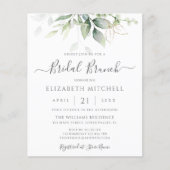 Eukalyptus-Blätter Bridal Brunch Einladung (Vorderseite)