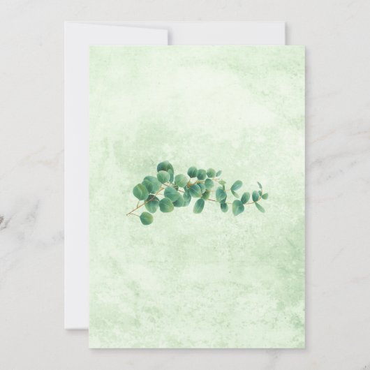 Eukalyptus-Blätter Bridesmaid Einladung (Rückseite)