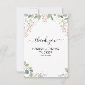Eukalyptus-Blätter Danke-Karte Dankeskarte (Vorderseite)