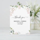 Eukalyptus-Blätter Danke-Karte Dankeskarte (Stehend Vorderseite)