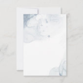 Eukalyptus Blätter Dusty Blue Elegante Hochzeit RSVP Karte (Rückseite)