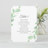 Eukalyptus-Blätter. Einfache Hochzeitskarten Einladung (Stehend Vorderseite)