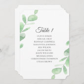 Eukalyptus-Blätter. Einfache Hochzeitskarten Einladung (Vorne/Hinten)