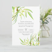 Eukalyptus-Blätter Einladung (Stehend Vorderseite)