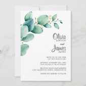 Eukalyptus-Blätter Einladung Hochzeiten (Vorderseite)