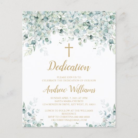 Eukalyptus-Blätter Einladung zur Einladung (Vorderseite)