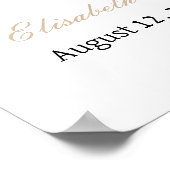 Eukalyptus Blätter Elegantes Hochzeitsszenario Poster (Ecke)