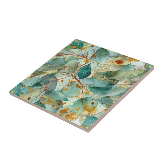 Eukalyptus-Blätter Fliese (Seite)