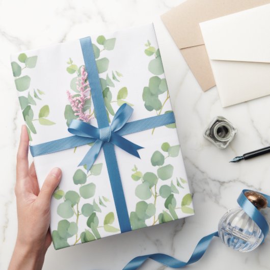 Eukalyptus-Blätter für botanische Wasserfarbe Must Geschenkpapier (Schenken)