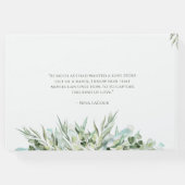 Eukalyptus-Blätter für das Hochzeitstil Gästebuch (Rückseite)