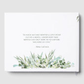 Eukalyptus-Blätter für das Hochzeitstil Gästebuch (Rückseite)