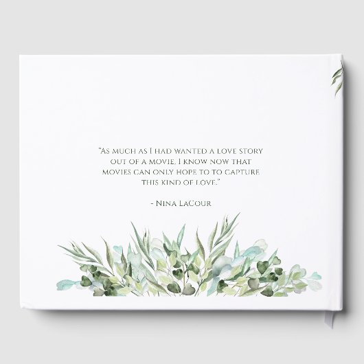 Eukalyptus-Blätter für das Hochzeitstil Gästebuch (Rückseite)