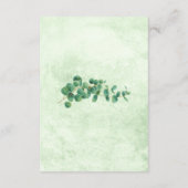 Eukalyptus-Blätter für geometrische Grüne Save the Begleitkarte (Rückseite)