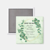 Eukalyptus-Blätter für geometrische Grüne Save the Magnet (Vorderseite/Rückseite)