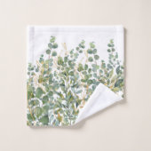 Eukalyptus-Blätter für Gold und Grüne Badhandtuch Set (Waschlappen)