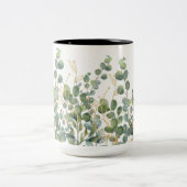 Eukalyptus-Blätter für Gold und Grüne Zweifarbige Tasse (Mittel)