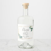 Eukalyptus-Blätter für Goldrahmen Alkoholflaschenetikett (Vorderseite)