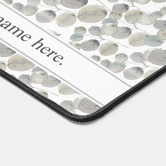 Eukalyptus-Blätter für graue Aquarellfarbe Schreibtischunterlage (Ecke)