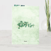 Eukalyptus-Blätter für Hochzeiten Feiertagskarte (Rückseite)