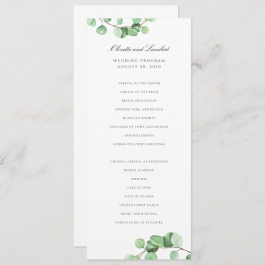 Eukalyptus-Blätter für moderne Grünpflanzen Programm (Vorne/Hinten)