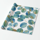 Eukalyptus-Blätter für rustikale Wasserfarbe Muste Geschenkpapier (Ungerollt)