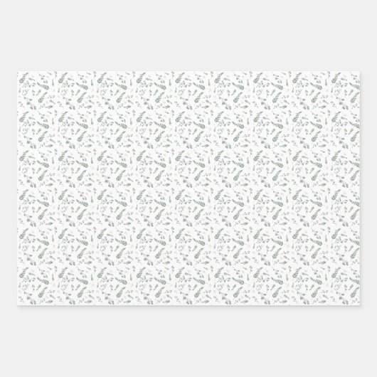 Eukalyptus-Blätter für rustikales Wasser Geschenkpapier Set (Vorderseite 3)