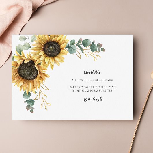 Eukalyptus-Blätter für Sonnenblumen sind meine Bri Einladung