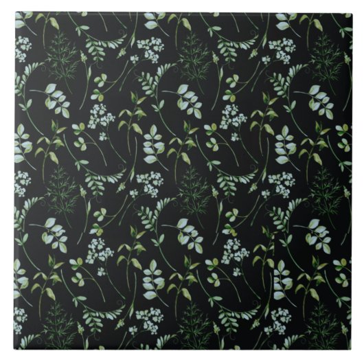 Eukalyptus-Blätter für Wasserfarben Fliese (Vorderseite)