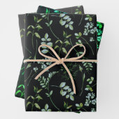 Eukalyptus-Blätter für Wasserfarben Geschenkpapier Set (Beispiel)