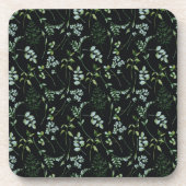 Eukalyptus-Blätter für Wasserfarben Getränkeuntersetzer (Vorderseite)