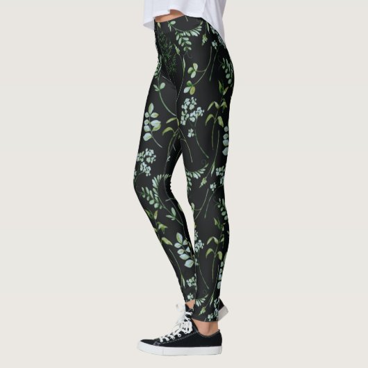 Eukalyptus-Blätter für Wasserfarben Leggings (Links)