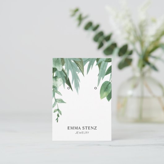 Eukalyptus-Blätter für Wasserfarben mit Anzeigetaf Visitenkarte (Stehend Vorderseite)