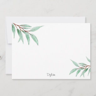 Eukalyptus-Blätter für Wasserfarben Mitteilungskarte