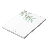 Eukalyptus-Blätter für Wasserfarben Notizblock (Rotiert)