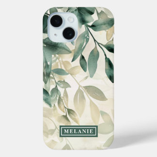 Eukalyptus-Blätter für Wasserfarben Personalisiert Case-Mate iPhone Hülle