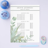 Eukalyptus-Blätter für Wasserfarben - Preise und D Flyer (Einzeln)