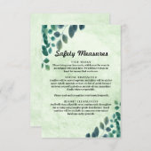 Eukalyptus-Blätter für Wasserfarben - Sicherheitsm Begleitkarte (Vorne/Hinten)