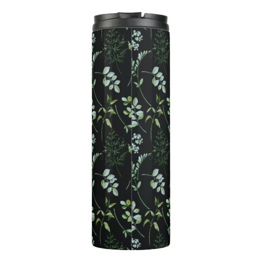 Eukalyptus-Blätter für Wasserfarben Thermosbecher (Rückseite)